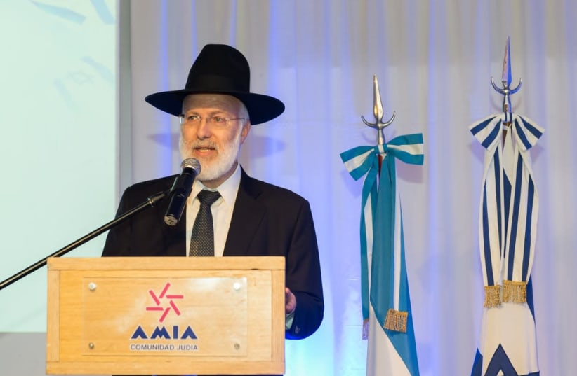 The Chief Rabbi of Argentina Rabbi Gabriel Davidovich (photo credit: AMIA JEWISH COMMUNITY ORGANIZATION)