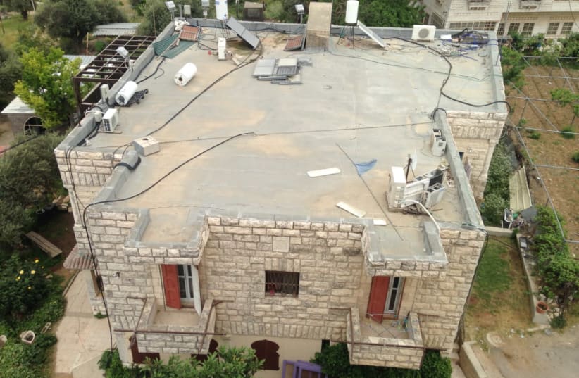 Aerial footage of the contested Hebron home in Tel Rumeida (photo credit: PEACE NOW)