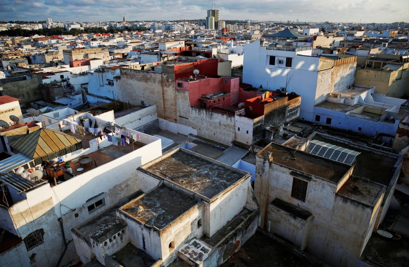 Rooftops of Rabat's Medina are seen from the top of a tall building (photo credit: DAMIR SAGOLJ/ REUTERS)