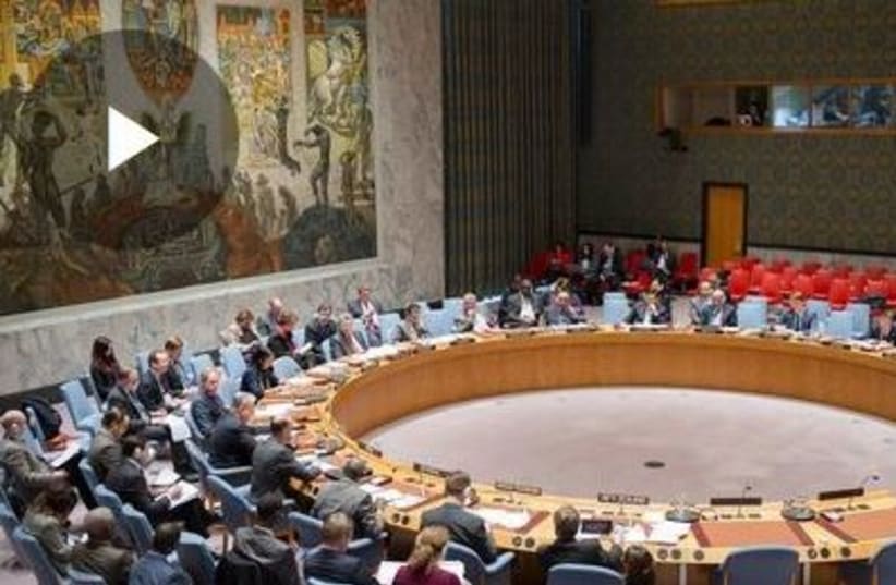 U.N. Security Council debates the situation in the Middle East (photo credit: screenshot)