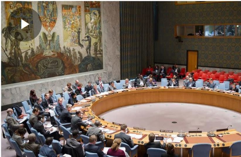 UN Security Council meets to discuss Israel's control of the Golan Heights (photo credit: screenshot)