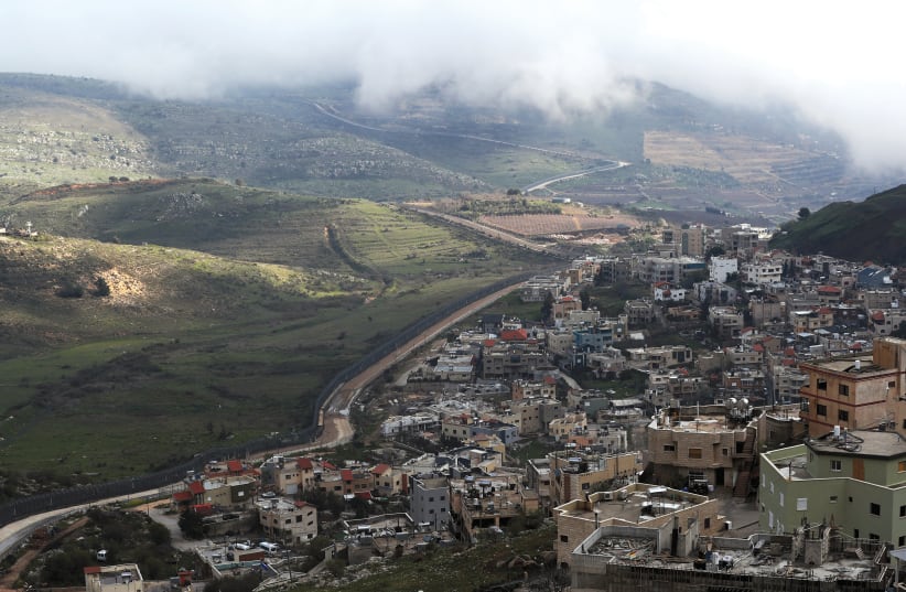 A GENERAL VIEW of Majdal Shams in the Golan Heights near the border with Syria (photo credit: REUTERS/AMMAR AWAD)