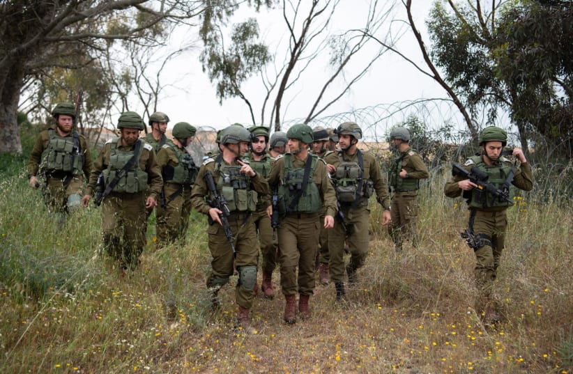 IDF soldiers prepare for expected escalation along the Gaza border, March 29, 2019. (photo credit: IDF SPOKESPERSON'S UNIT)