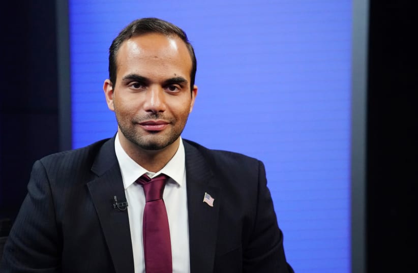George Papadopoulos, a former member of the foreign policy panel to Donald Trump's 2016 presidential campaign, poses for a photo before a TV interview in New York, New York, U.S., March 26, 2019 (photo credit: REUTERS/CARLO ALLEGRI)