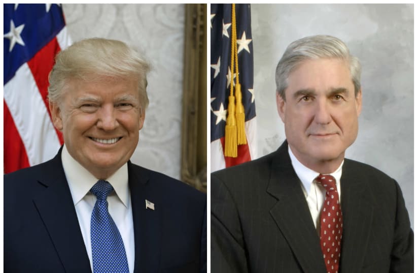 Donald Trump (L) and Robert Mueller (R) (photo credit: Wikimedia Commons)