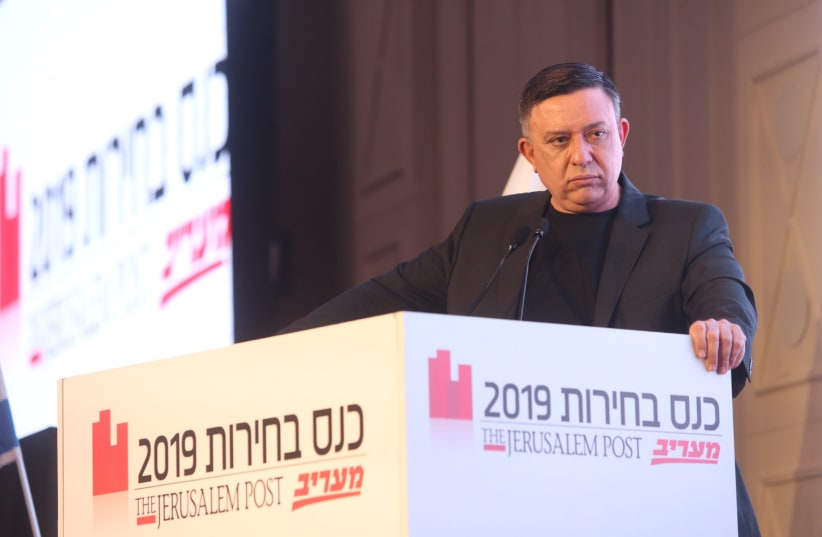 Avi Gabbay at The Jerusalem Post elections conference, April 3rd, 2019 (photo credit: MARC ISRAEL SELLEM/THE JERUSALEM POST)