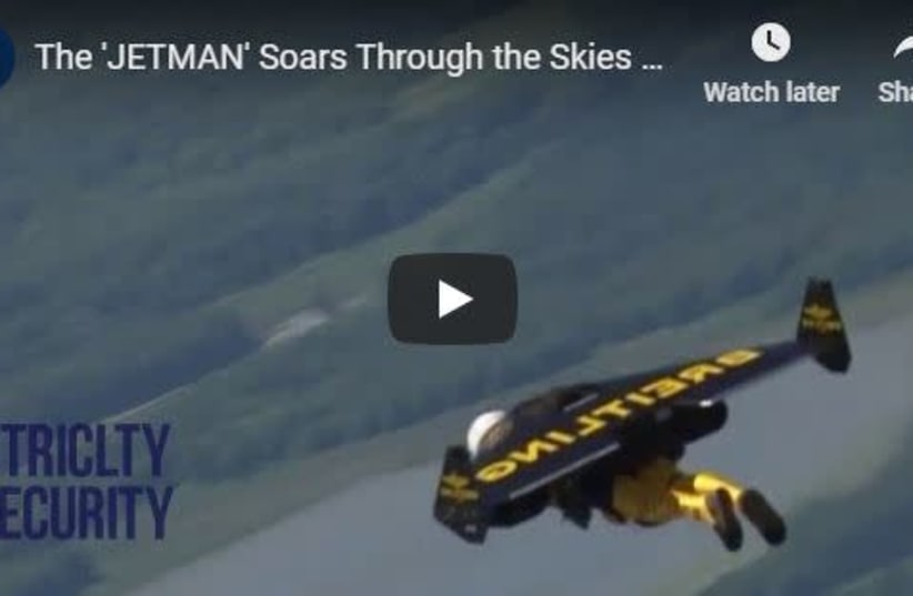 'Jetman' soars through the skies. (photo credit: screenshot)