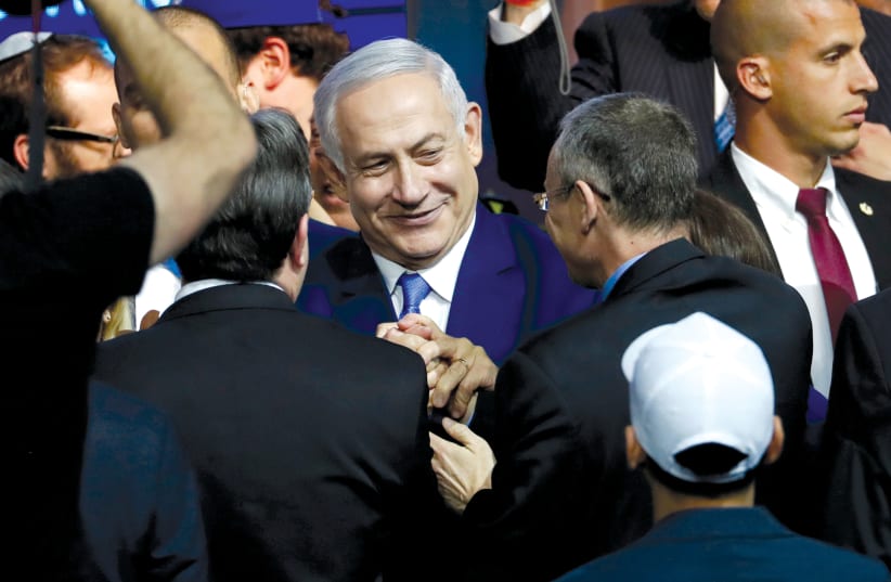 BENJAMIN NETANYAHU – the elections were all about him (photo credit: REUTERS)