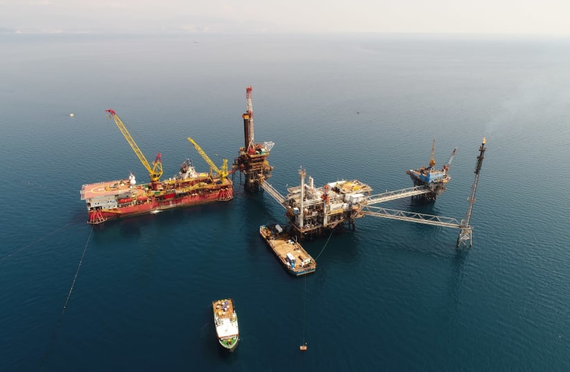 Energean's oil and gas producing complex at Prinos North Oil Field in Eastern Macedonia, Northern Greece (photo credit: ENERGEAN)