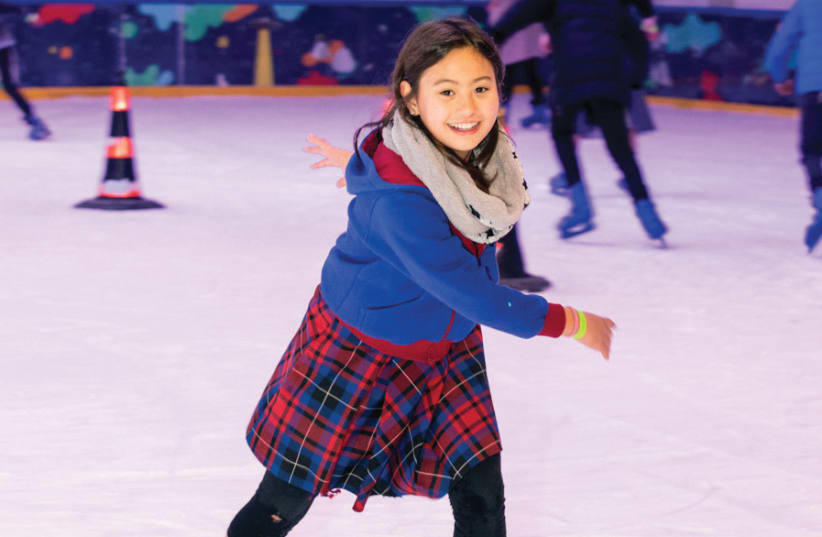 FOOD! MUSIC! Ice skating! It’s spring but you can still take part in the iceskating festival. (photo credit: Courtesy)