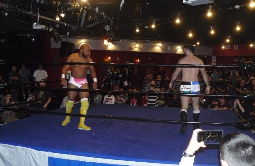 Wrestlers Jay Lethal and David Starr (photo credit: Courtesy)