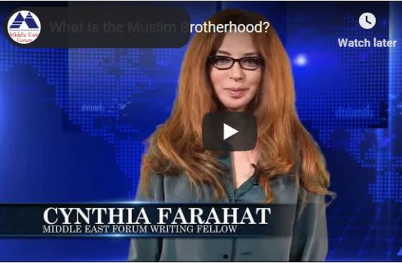 Cynthia Farahat talks about the Muslim Brotherhood. (photo credit: screenshot)