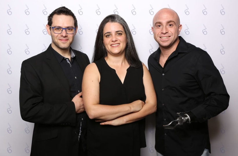 6Degrees co-founders Aryeh Katz (L), Miri Berger (C) and Ziv Shilon (R).   (photo credit: IDO IZSAK)