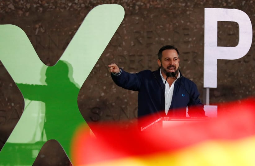 Spain VOX party leader Santiago Abascal (photo credit: REUTERS/JUAN MEDINA)