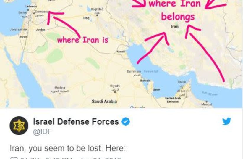 IDF uses 'snark' on social media (photo credit: screenshot)