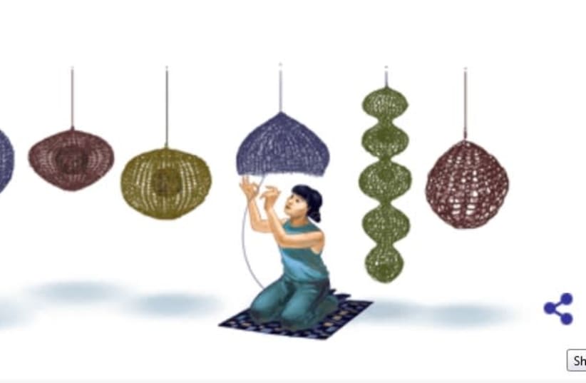 Wednesday's Google Doodle honors Ruth Asawa (photo credit: screenshot)