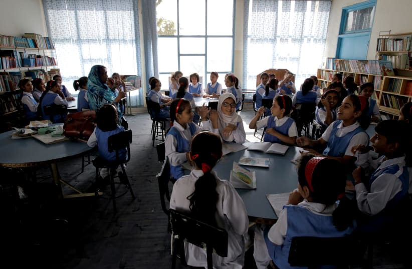 tudents at the Islamabad College for Girls (photo credit: REUTERS/CAREN FIROUZ)