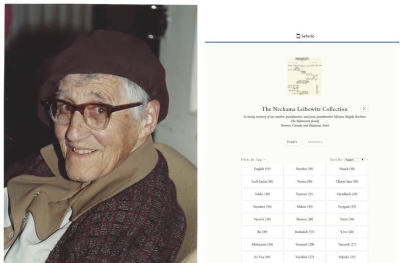 The Nechama Leibowitz page on the Sefaria website collects the scholar's teachings on Torah and Judaism (photo credit: Courtesy)