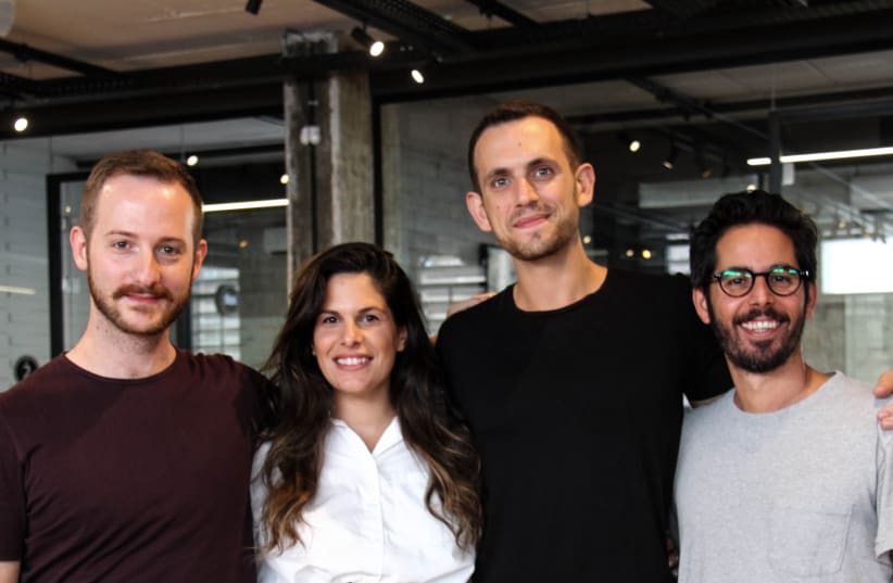 (From left) Jolt co-founders Nadav Lashem, Nitzan Cohen Arazi, Roei Deutsch and chief product officer Lior Frenkel (photo credit: NITZAN ARGOV)