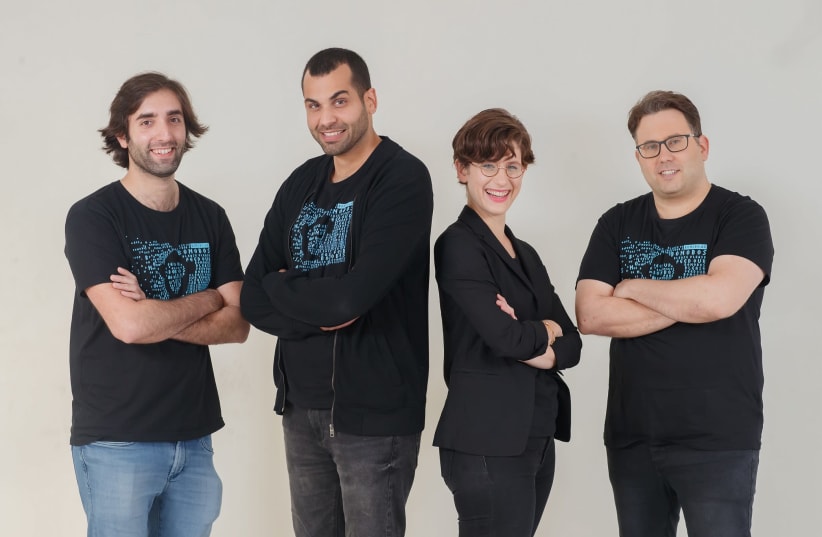 (From left) Bonobo.ai co-founders Ohad Hen, Idan Tsitiat, Efrat Rapoport and Barak Goldstein (photo credit: NITZAN GOOR)