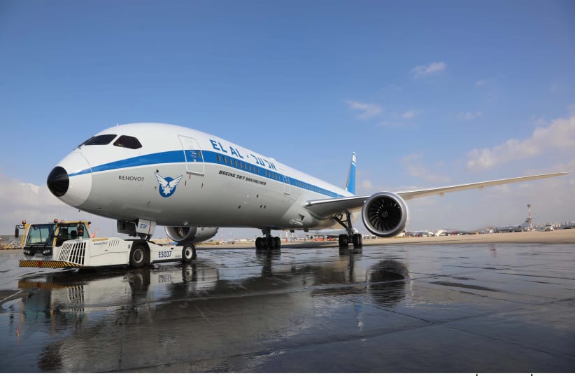 The retro-designed "Rehovot," El Al's first Dreamliner 787 (photo credit: SIVAN FARAG)