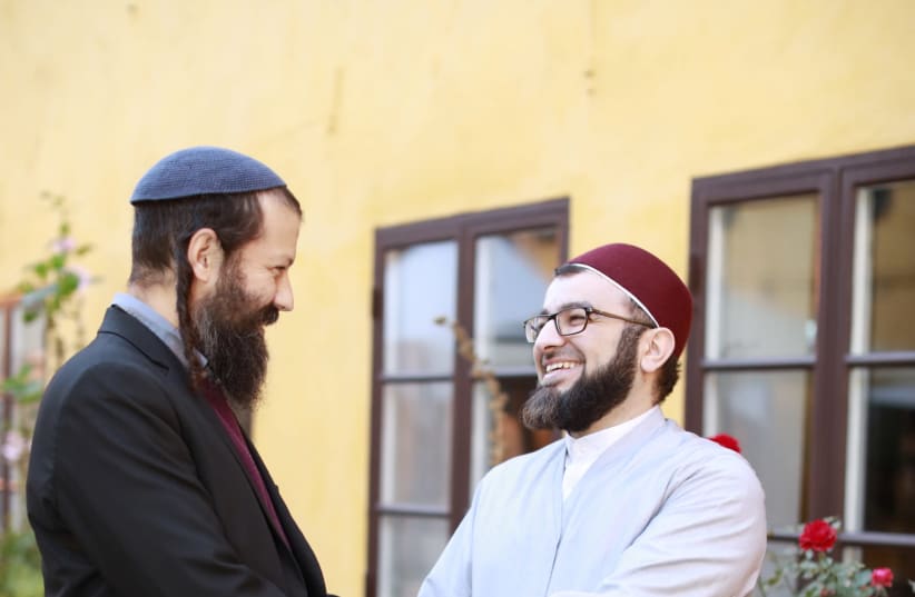 Rabbi Moshe David Hacohen and Imam Salahuddin Barakat in Malmo (photo credit: AMANAH: THE JEWISH – MUSLIM FAITH AND TRUST PROJECT - COURTESY)