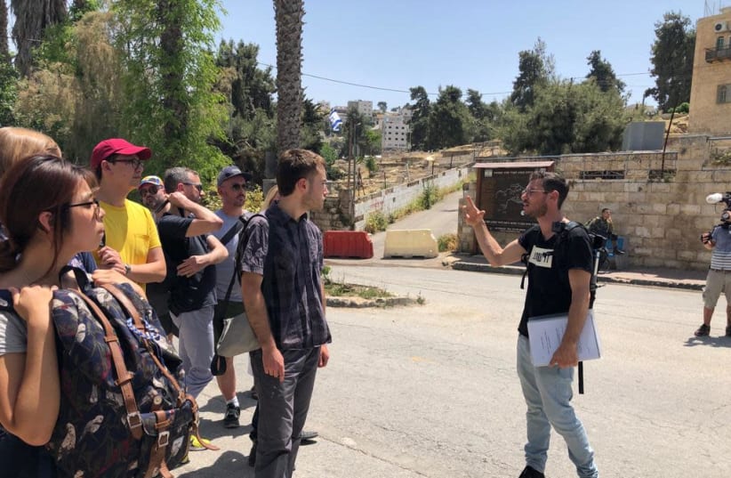 Breaking the Silence offered special tours this week to Eurovision visitors to better help them understand the situation in Hebron.  (photo credit: TOVAH LAZAROFF)