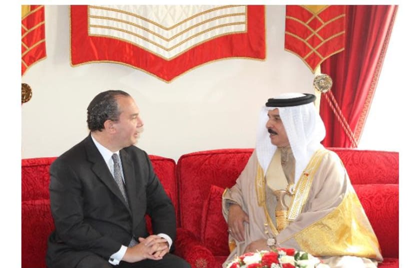 Rabbi Marc Schneier with Bahrain's King Hamad Bin Isa Al Khalifa (photo credit: Courtesy)