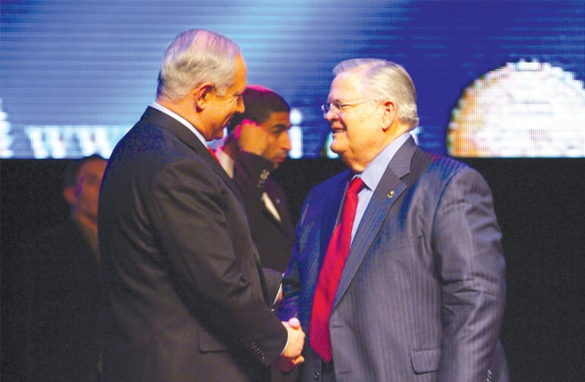 PASTOR JOHN HAGEE with Prime Minister Benjamin Netanyahu. (photo credit: CUFI)