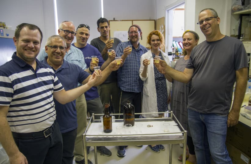 Testing a sample in the labs of the Hadassah Medical Center and Hebrew University of Jerusalem School of Dental Medicine.  (photo credit: YANIV BERMAN/IAA)