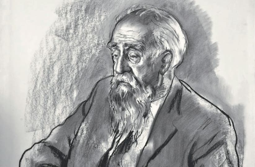 A portrait of Rabbi Dr. Jacob Sonderling (1868-1964), who was called ‘my fighting rabbi’ by Theodor Herzl; he fought for Zionism and served as a chaplain to fight for Jewish lives (photo credit: KALMAN ARON)
