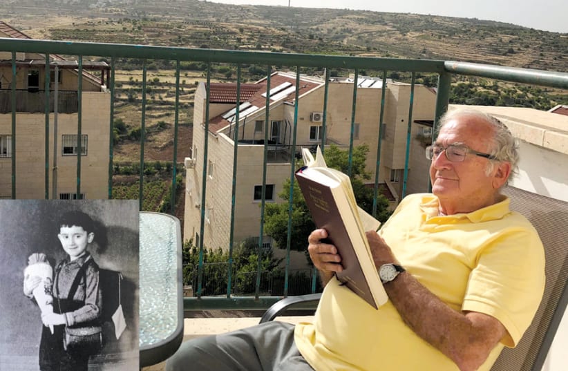 THE BOY, the man: Holding a bag of candy on the first day of school in Frankfurt, Germany, in 1938; and today, sitting on his porch overlooking the Judean Hills. (photo credit: Courtesy)