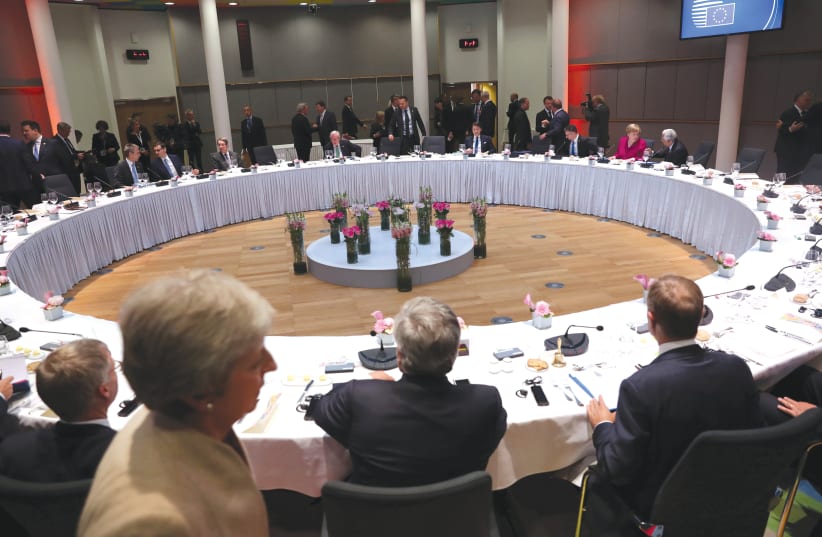 A DINNER meeting at a European Union leaders summit after European Parliament elections.  (photo credit: REUTERS)