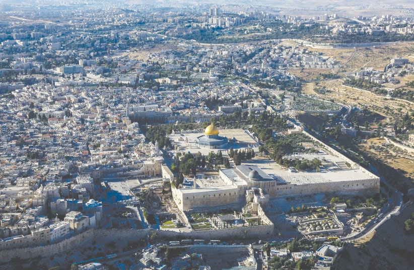 AN AERIAL view of Jerusalem – the ancient, old and new.  (photo credit: MARC ISRAEL SELLEM/THE JERUSALEM POST)