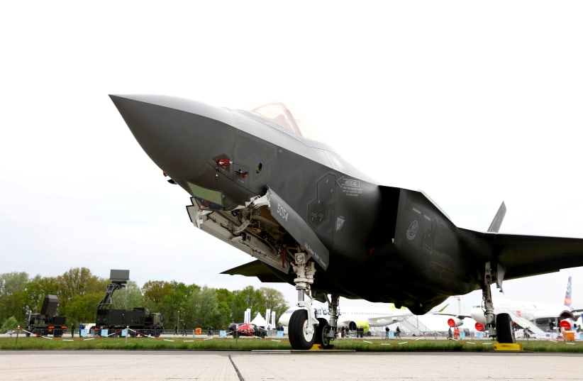 A Lockheed Martin F-35 aircraft is seen at the ILA Air Show in Berlin (photo credit: AXEL SCHMIDT/REUTERS)