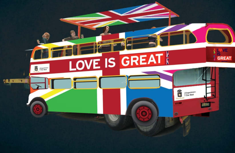 British Embassy's Tel Aviv Pride float 2019 (photo credit: BRITISH EMBASSY IN ISRAEL)