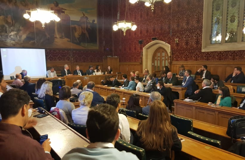 IDF reservists attend an event in British Parliament held by Israeli organization, "My Truth" (photo credit: INBAL GILMOUR)