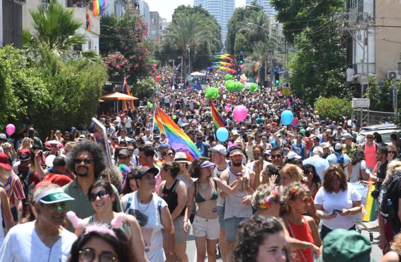 Tel Aviv Pride Parade kicks off, 2019. (photo credit: AVSHALOM SASSONI)