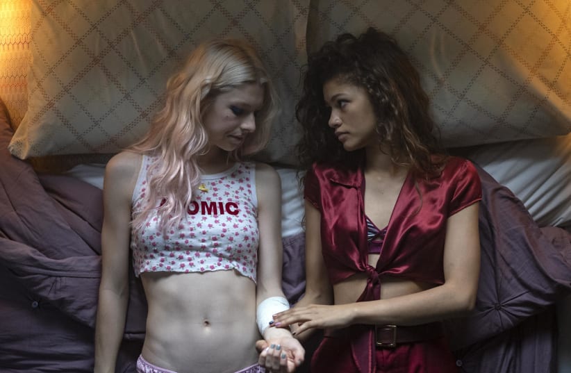 Hunter Schafer and Zendaya appear in HBO's 'Euphoria' (photo credit: EDDY CHEN/HBO)