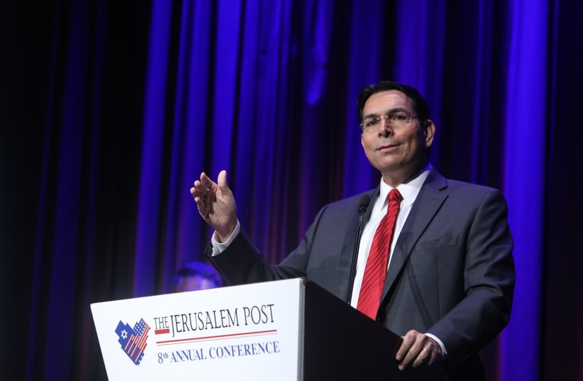 Israel's Ambassador to the UN, Danny Danon, speaks at the Jerusalem Post Annual Conference in New York (photo credit: MARC ISRAEL SELLEM/THE JERUSALEM POST)