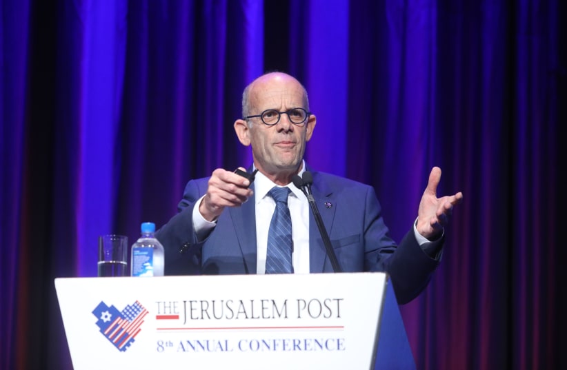 Prof. Ofer Merin, Director General of Shaare Tzedek Medical Center, Jerusalem, speaks at the 8th annual Jerusalem Post Conference, New York (photo credit: MARC ISRAEL SELLEM/THE JERUSALEM POST)