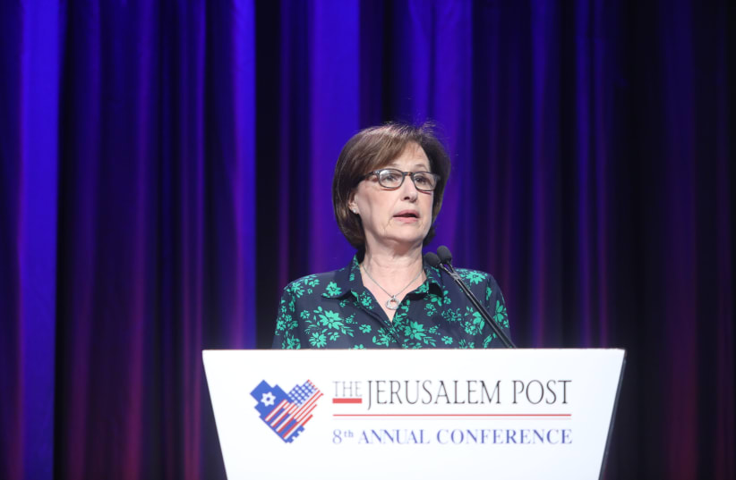 Prof. Yaffa Zilbershats speaks at the Jerusalem Post Conference (photo credit: MARC ISRAEL SELLEM/THE JERUSALEM POST)