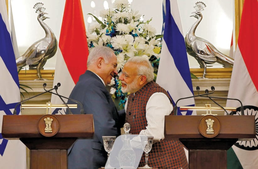 PRIME MINISTER Benjamin Netanyahu and India’s Prime Minister Narendra Modi (photo credit: REUTERS)