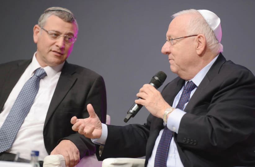 RABBI BENNY LAU (left) with President Reuven Rivlin. (photo credit: Wikimedia Commons)