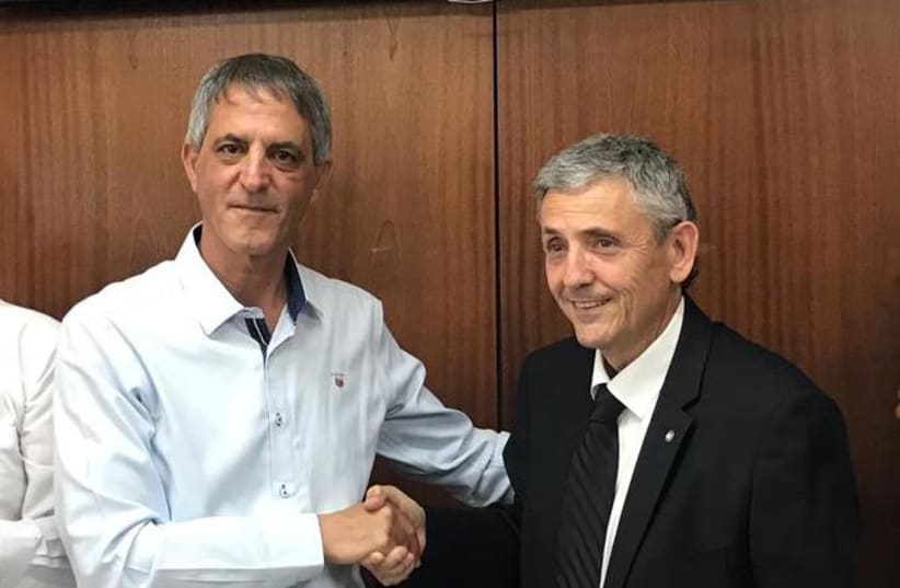 Avi Himi (left) won the election as the Israel bar association’s president (photo credit: Courtesy)