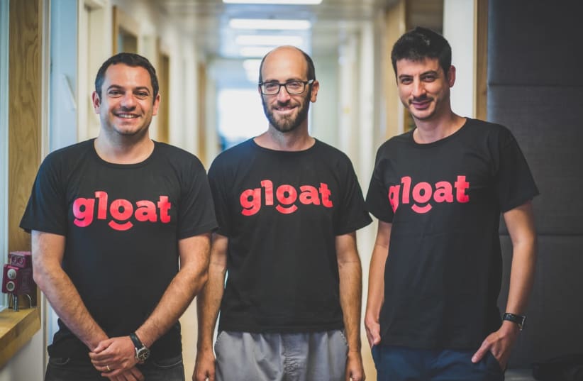 (From left) Gloat co-founders Danny Shtainberg, Amichai Schreiber and Ben Reuveni  (photo credit: PR)