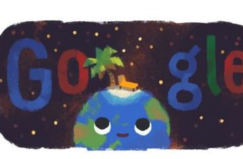 The Summer Solstice Google Doodle (photo credit: GOOGLE)