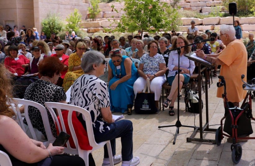 Prof. Alice Shalvi at National Masorti Women’s Study Day at the Schechter Institute of Jewish Studies in Jerusalem (photo credit: DANA BAR SIMAN TOV)