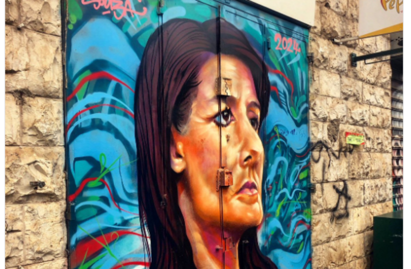 Nikki Haley graffiti art in Mahane Yehuda Market. (photo credit: TWITTER)