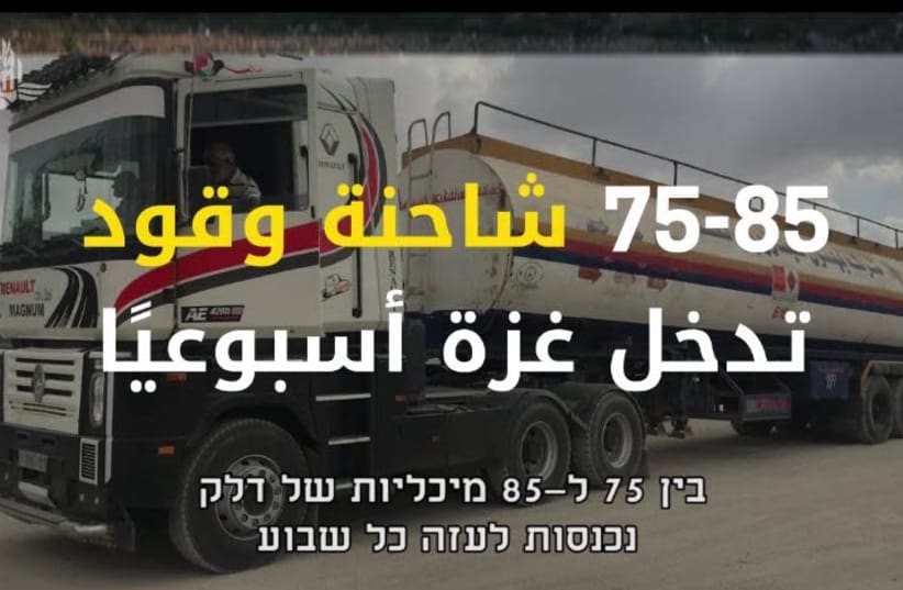 COGAT's video to the Palestinians with Hebrew translation (photo credit: COGAT)